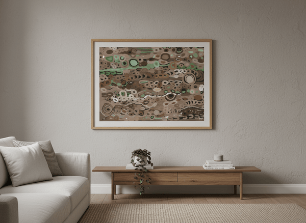 River Rock Landscape By Maria Watson Trudgett