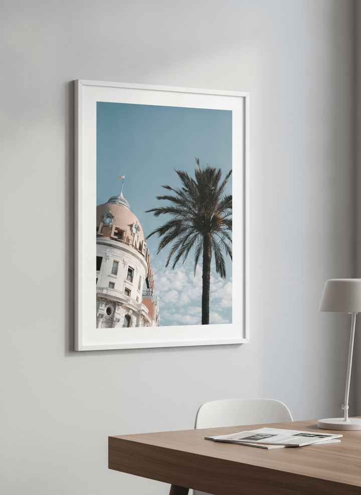 Contemporary wall art featured in a bright modern office workspace