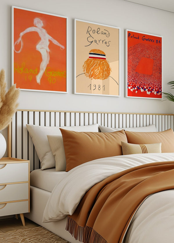 Roland Garros Trio Wall Art Tennis Prints