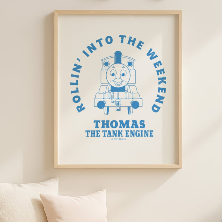 Rollin into the Weekend Thomas the Tank Engine Print wall - art - picture - poster
