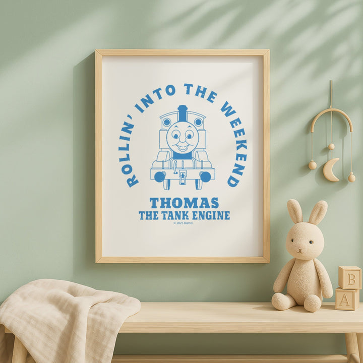 Rollin into the Weekend Thomas the Tank Engine Print wall - art - picture - poster