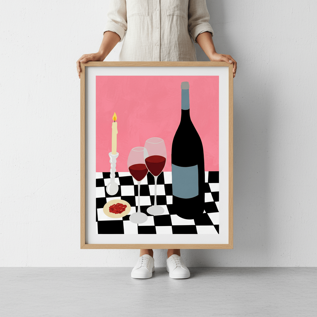 Romantic Dinner with Vino by Yuan Zhang wall - art - picture - poster