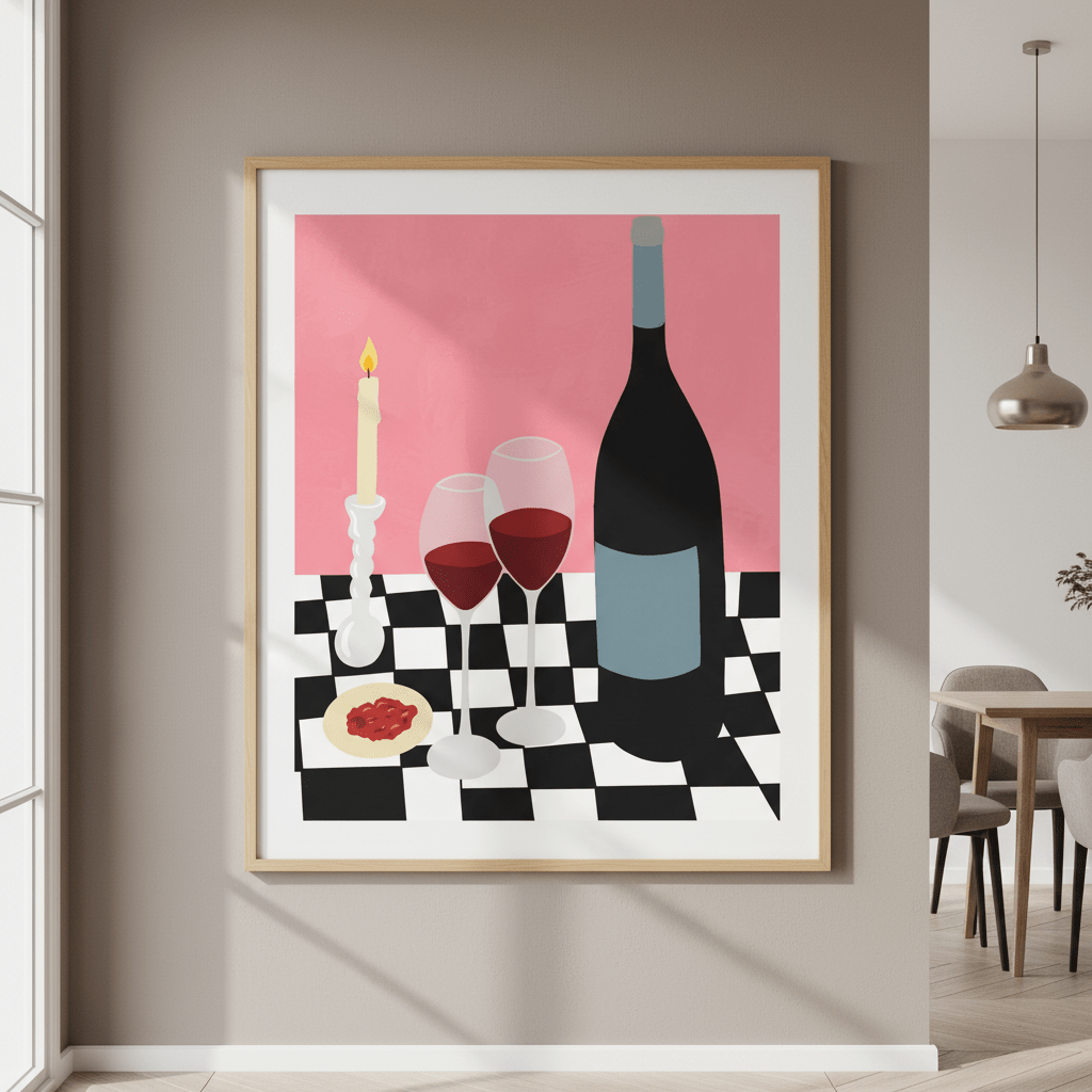 Romantic Dinner with Vino by Yuan Zhang wall - art - picture - poster
