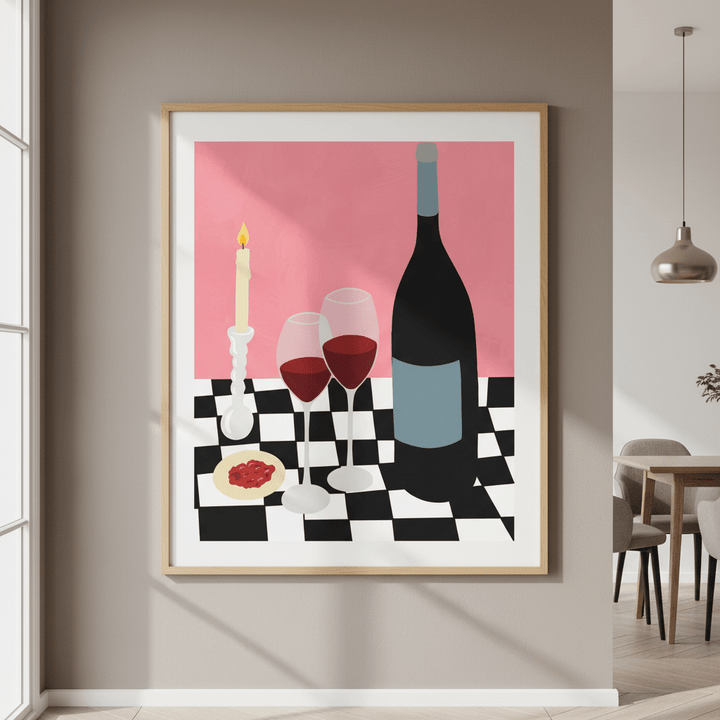 Romantic Dinner with Vino by Yuan Zhang wall - art - picture - poster