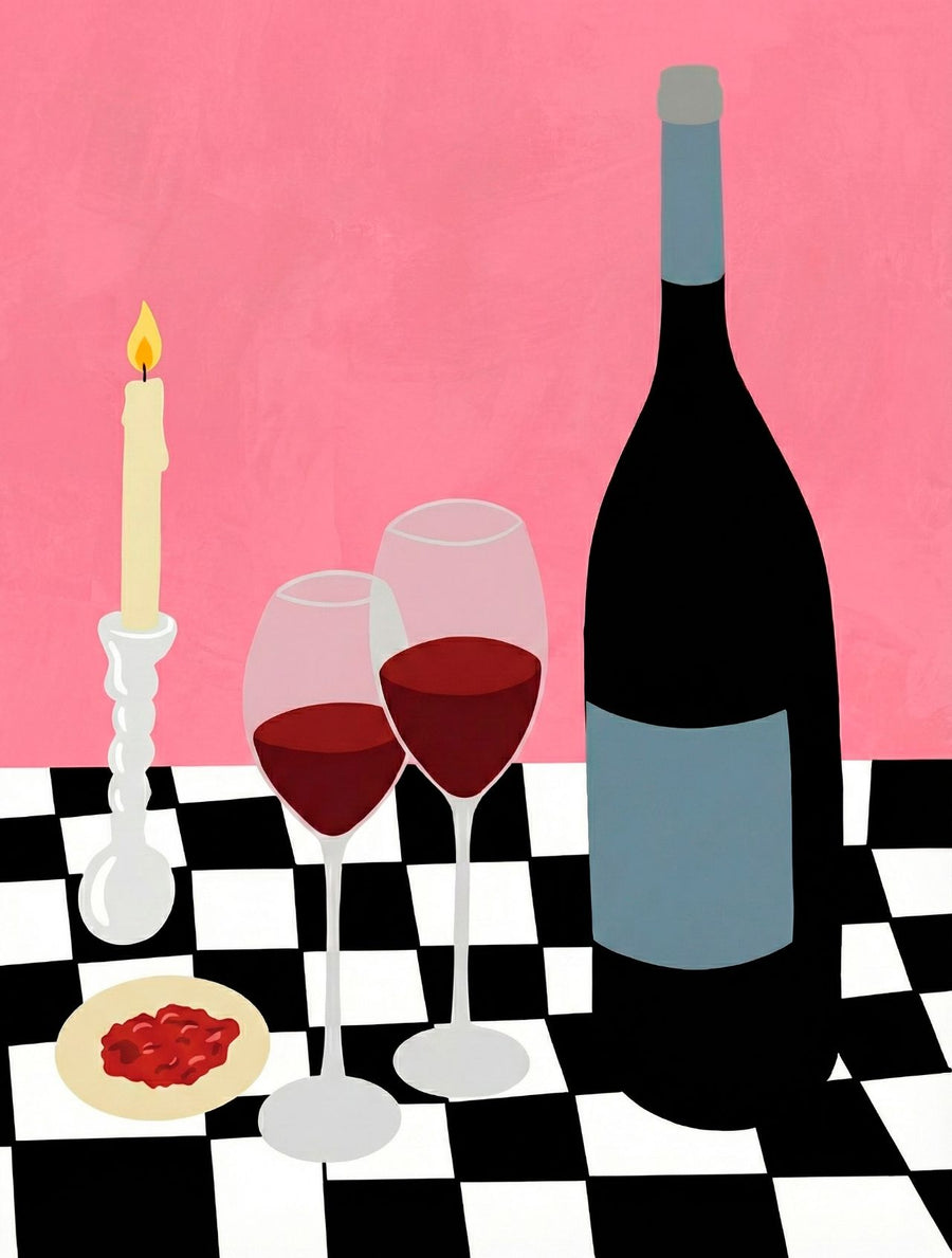 Romantic Dinner with Vino by Yuan Zhang