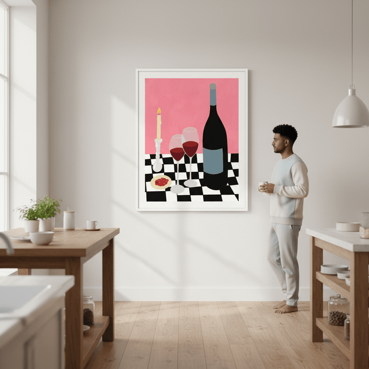 Romantic Dinner with Vino by Yuan Zhang wall - art - picture - poster