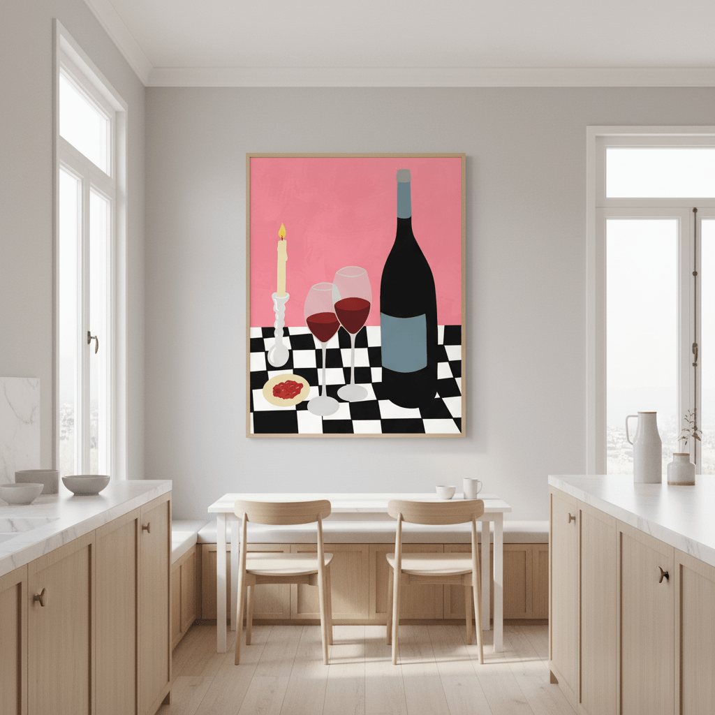 Romantic Dinner with Vino by Yuan Zhang wall - art - picture - poster