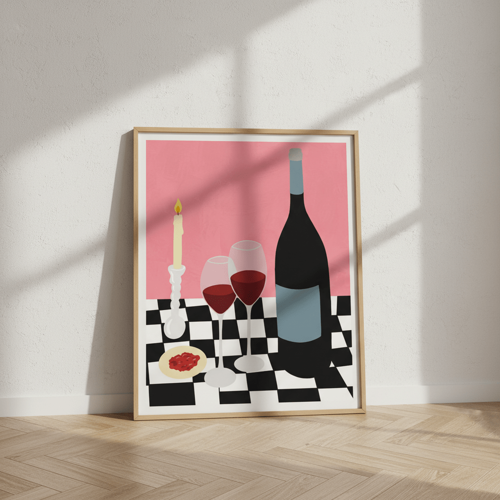 Romantic Dinner with Vino by Yuan Zhang wall - art - picture - poster
