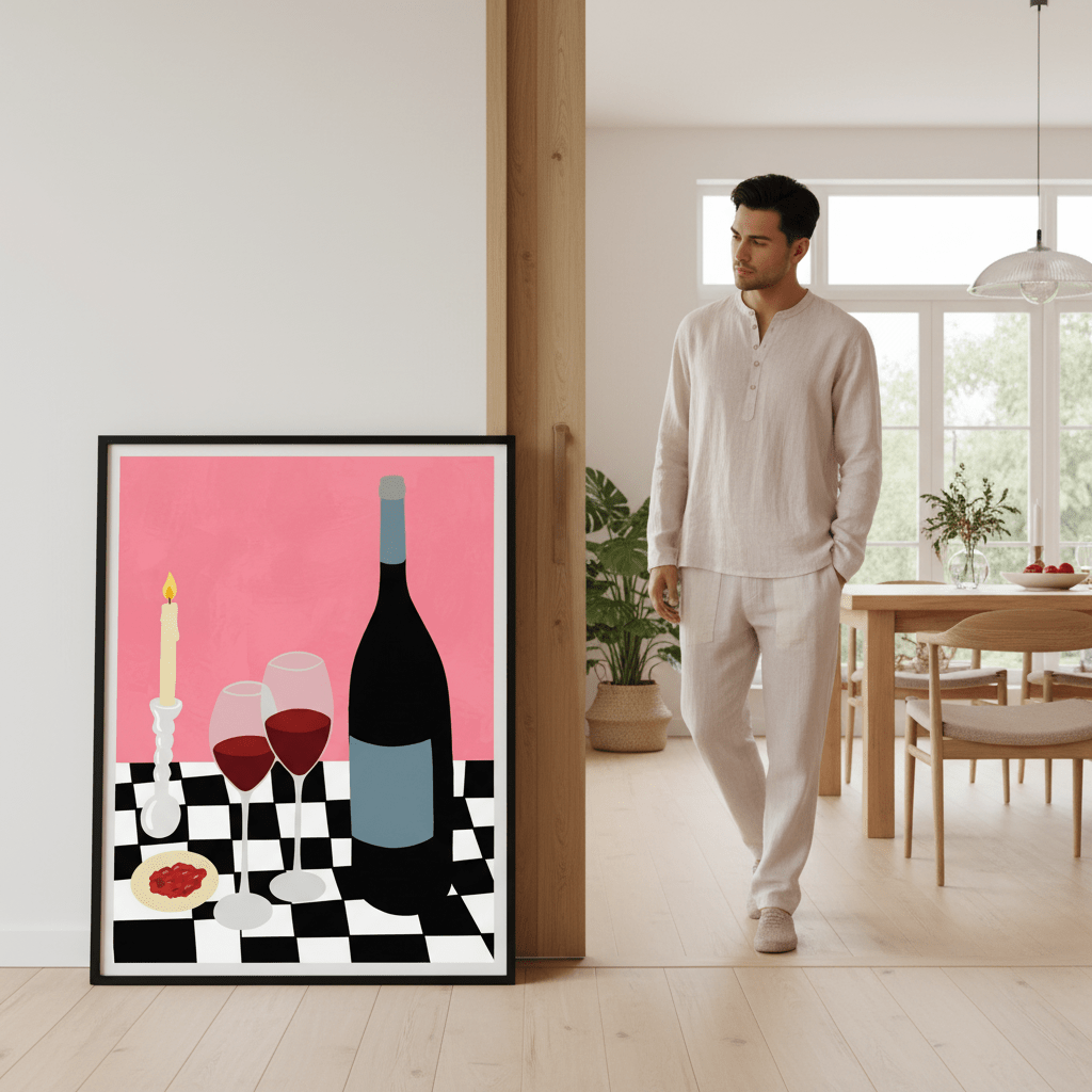 Romantic Dinner with Vino by Yuan Zhang wall - art - picture - poster