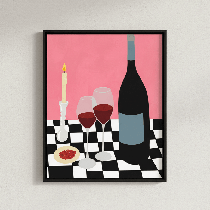 Romantic Dinner with Vino by Yuan Zhang wall - art - picture - poster