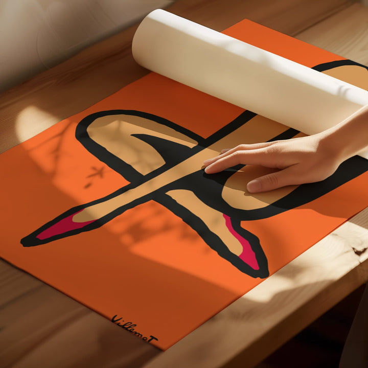 Rouge Campari & Bally Orange Legs Set of 2 Prints wall - art - picture - poster