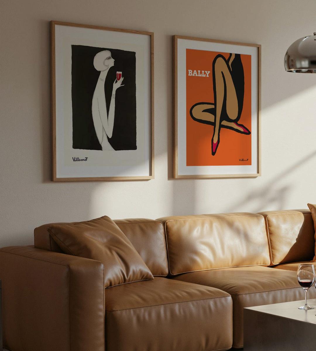 Rouge Campari & Bally Orange Legs Set of 2 Prints wall - art - picture - poster