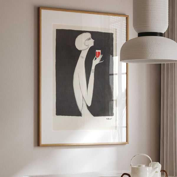 Rouge Campari Vintage Wall Art by Bernard Villemot
