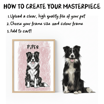 Rough Cute Scribble Pet Illustration Wall Art wall - art - picture - poster