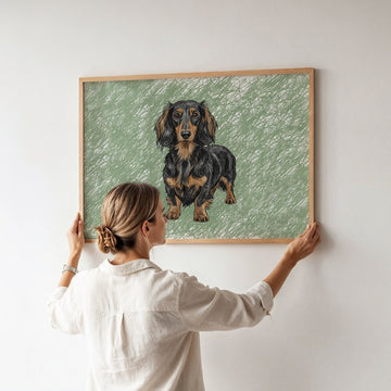 Rough Cute Scribble Pet Illustration Wall Art wall - art - picture - poster