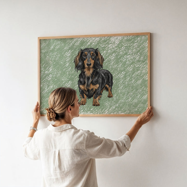 Rough Cute Scribble Pet Illustration Wall Art wall - art - picture - poster
