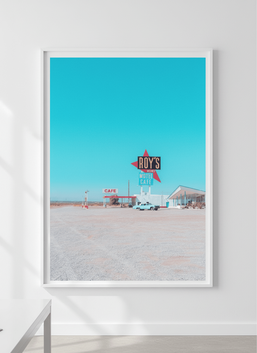 Contemporary wall art featured in a bright modern office workspace