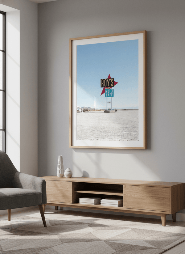 Roy's Motel Cafe Vintage Sign By Tom Windeknecht