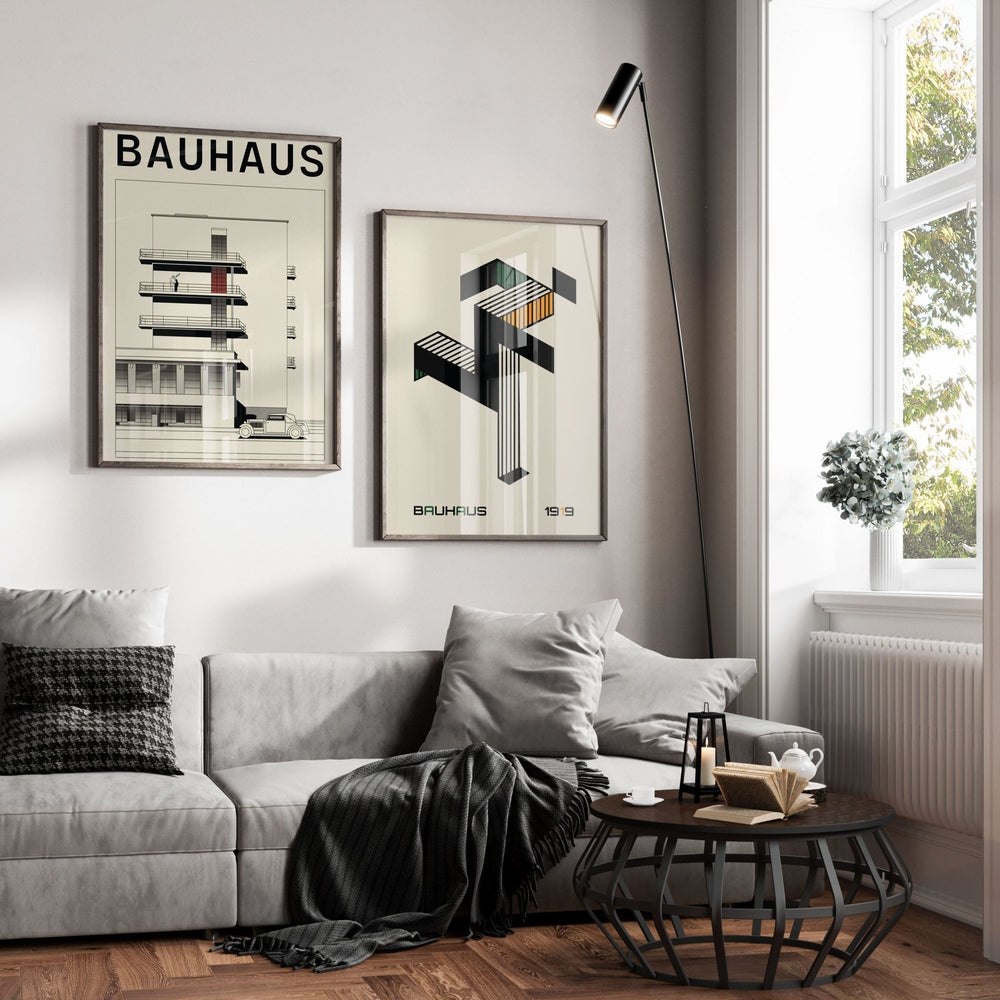 Running Man & Cityscape Set of 2 by Bauhaus - Style My Wall