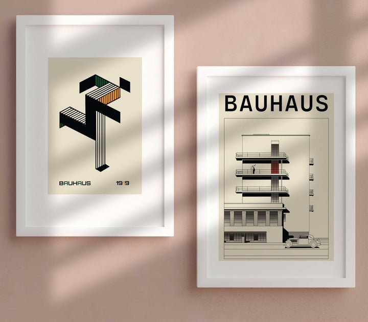 Running Man & Cityscape Set of 2 by Bauhaus - Style My Wall