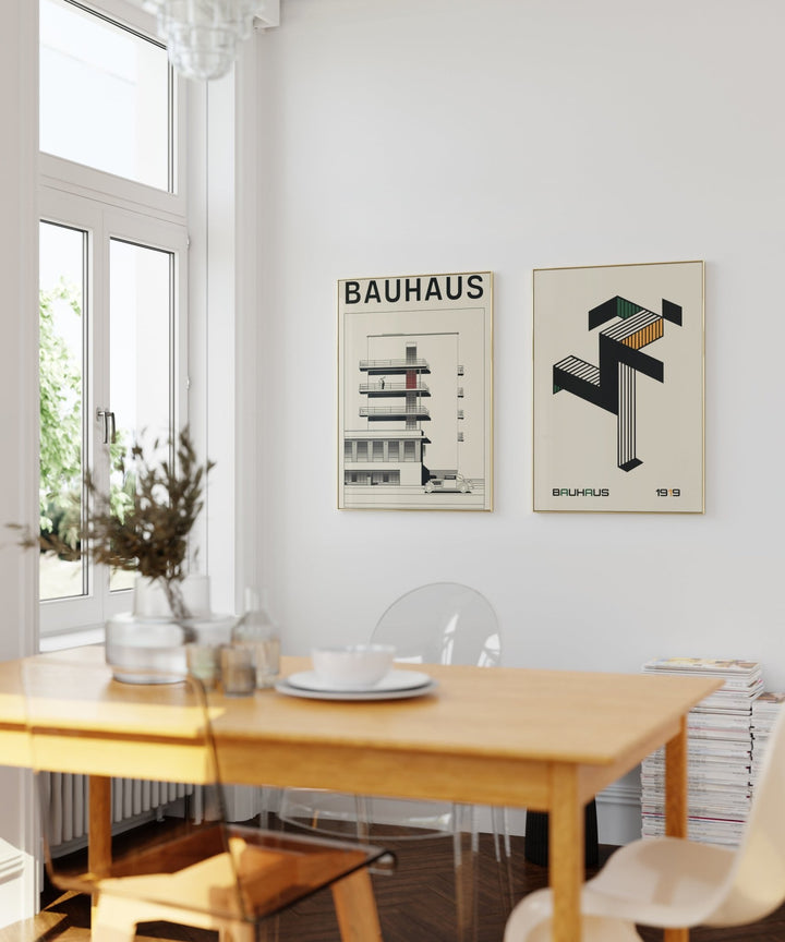 Running Man & Cityscape Set of 2 by Bauhaus - Style My Wall