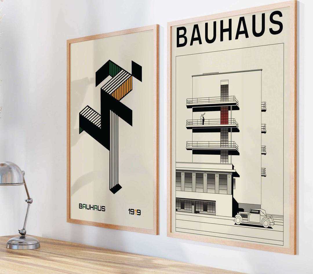 Running Man & Cityscape Set of 2 by Bauhaus - Style My Wall