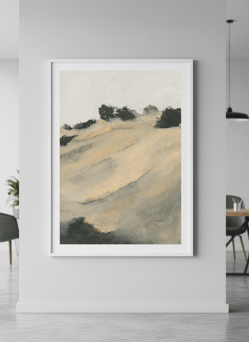 Contemporary wall art featured in a bright modern office workspace