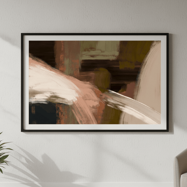 Rust and Black Abstract by Julia Cheney