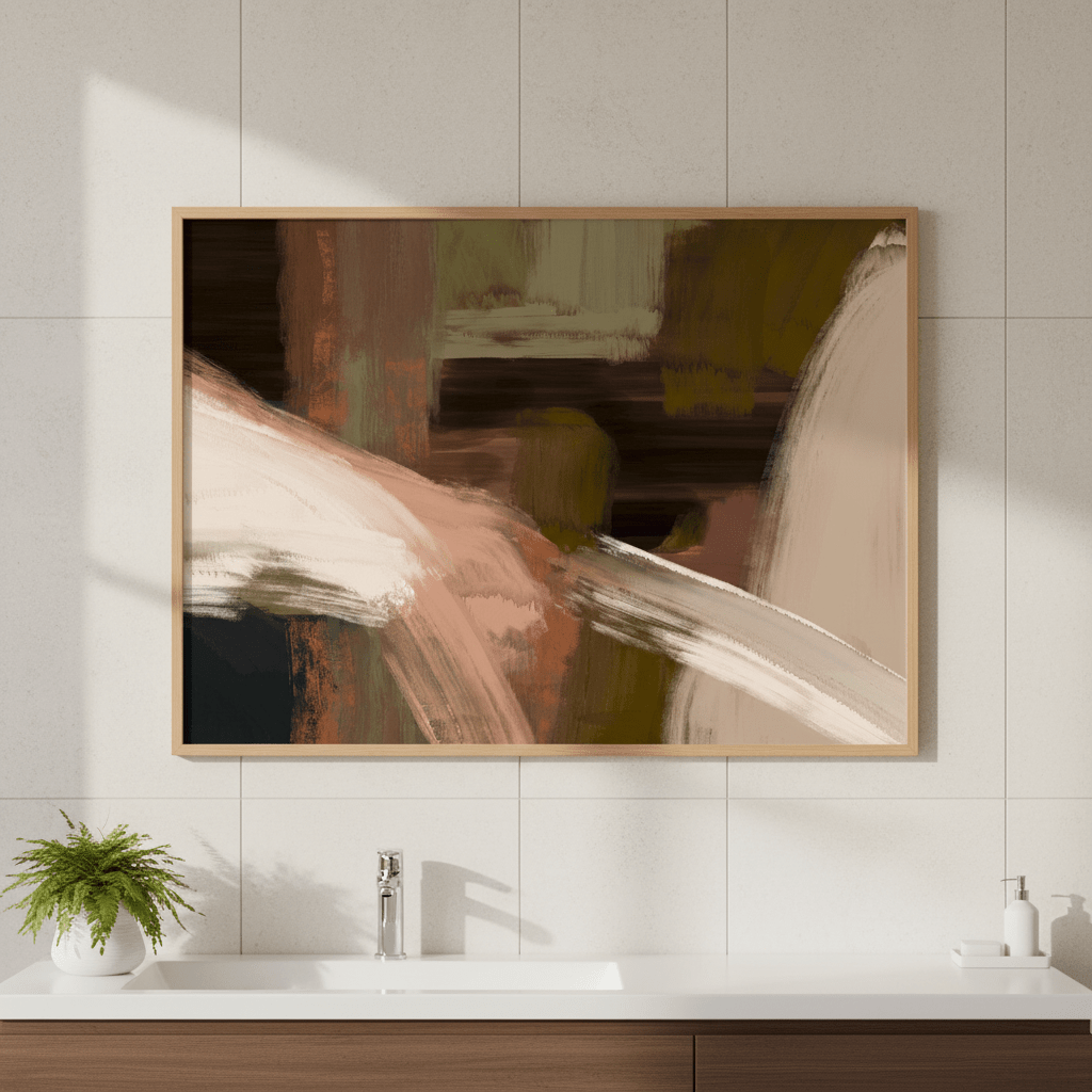 Rust and Black Abstract by Julia Cheney wall - art - picture - poster