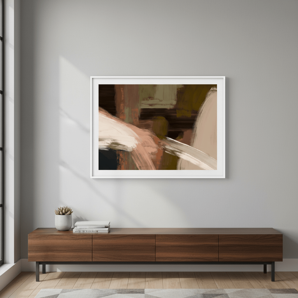Rust and Black Abstract by Julia Cheney wall - art - picture - poster