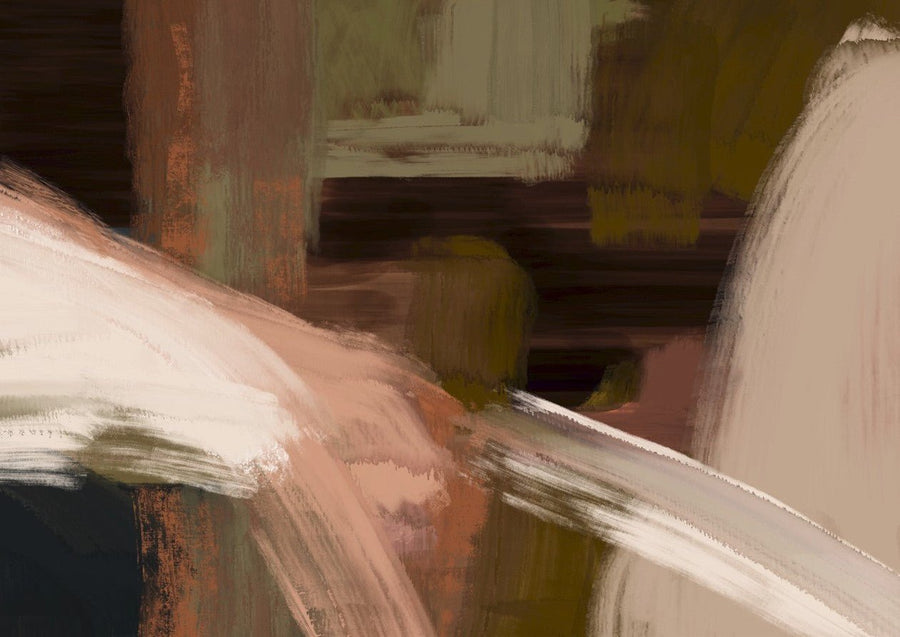 Rust and Black Abstract by Julia Cheney