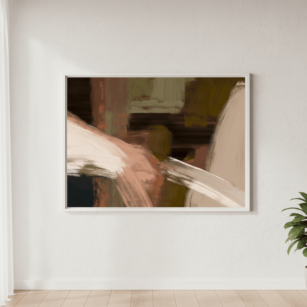 Rust and Black Abstract by Julia Cheney wall - art - picture - poster