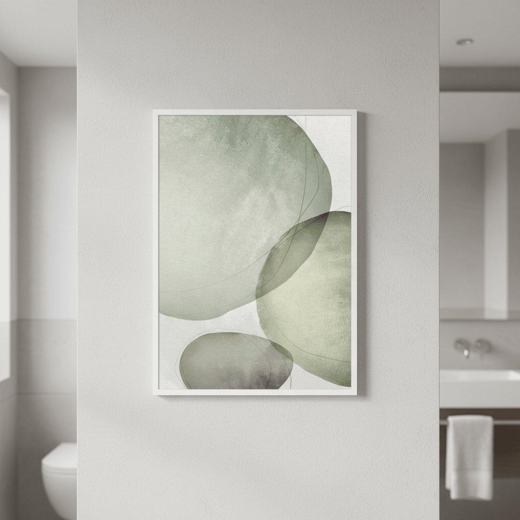 Sage Green Circles by Deer Muskeeter wall - art - picture - poster