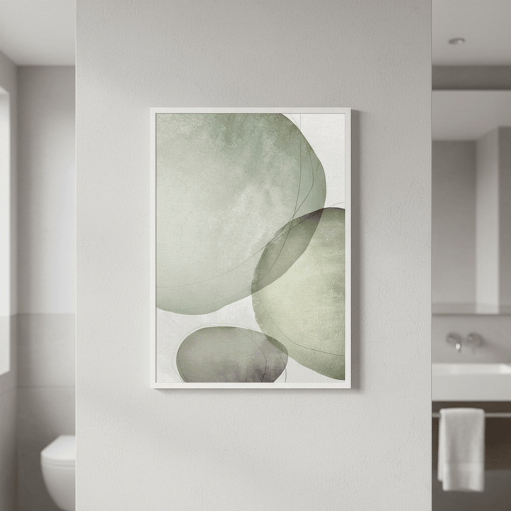 Sage Green Circles by Deer Muskeeter wall - art - picture - poster