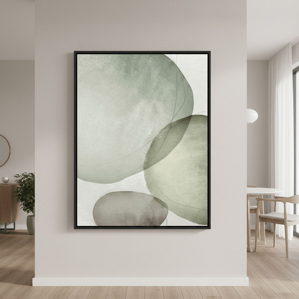 Sage Green Circles by Deer Muskeeter wall - art - picture - poster