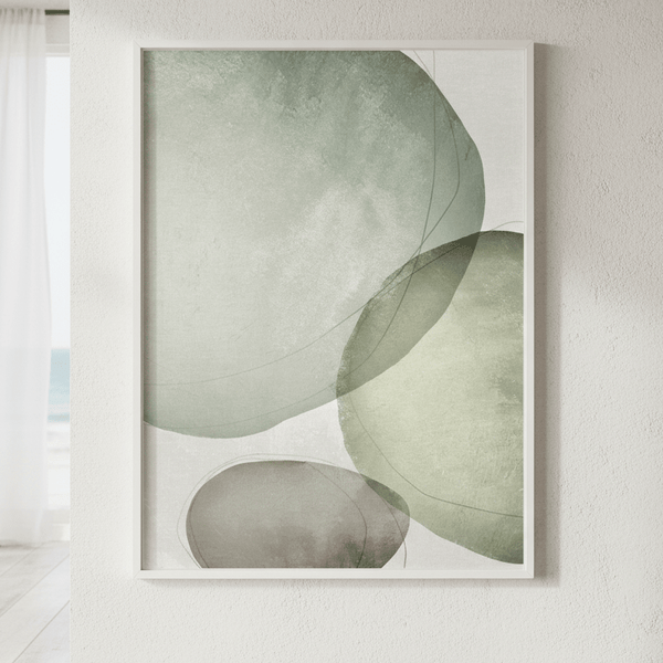 Sage Green Circles by Dear Muskeeter | Art & Canvas Print