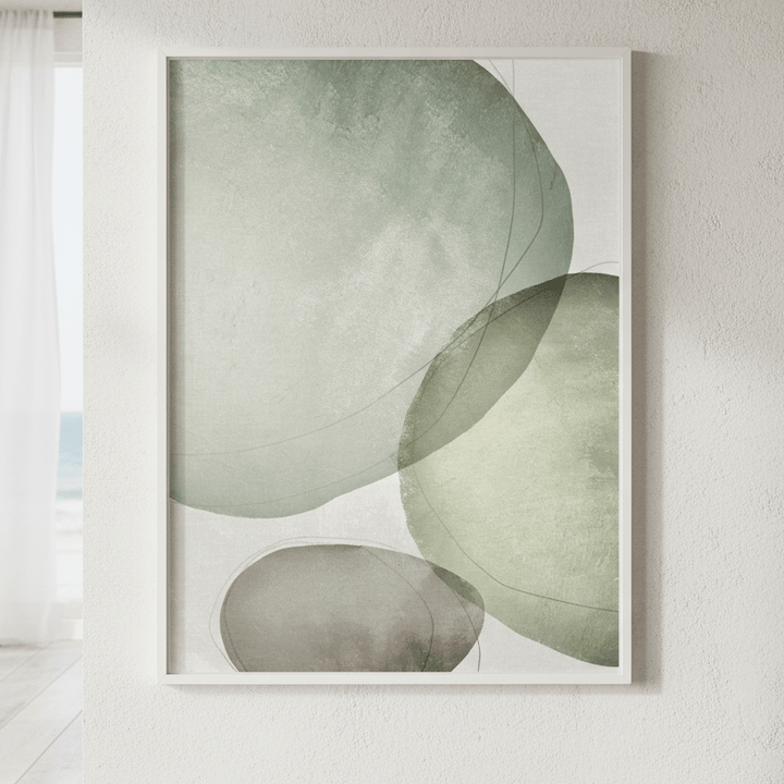 Sage Green Circles by Deer Muskeeter wall - art - picture - poster