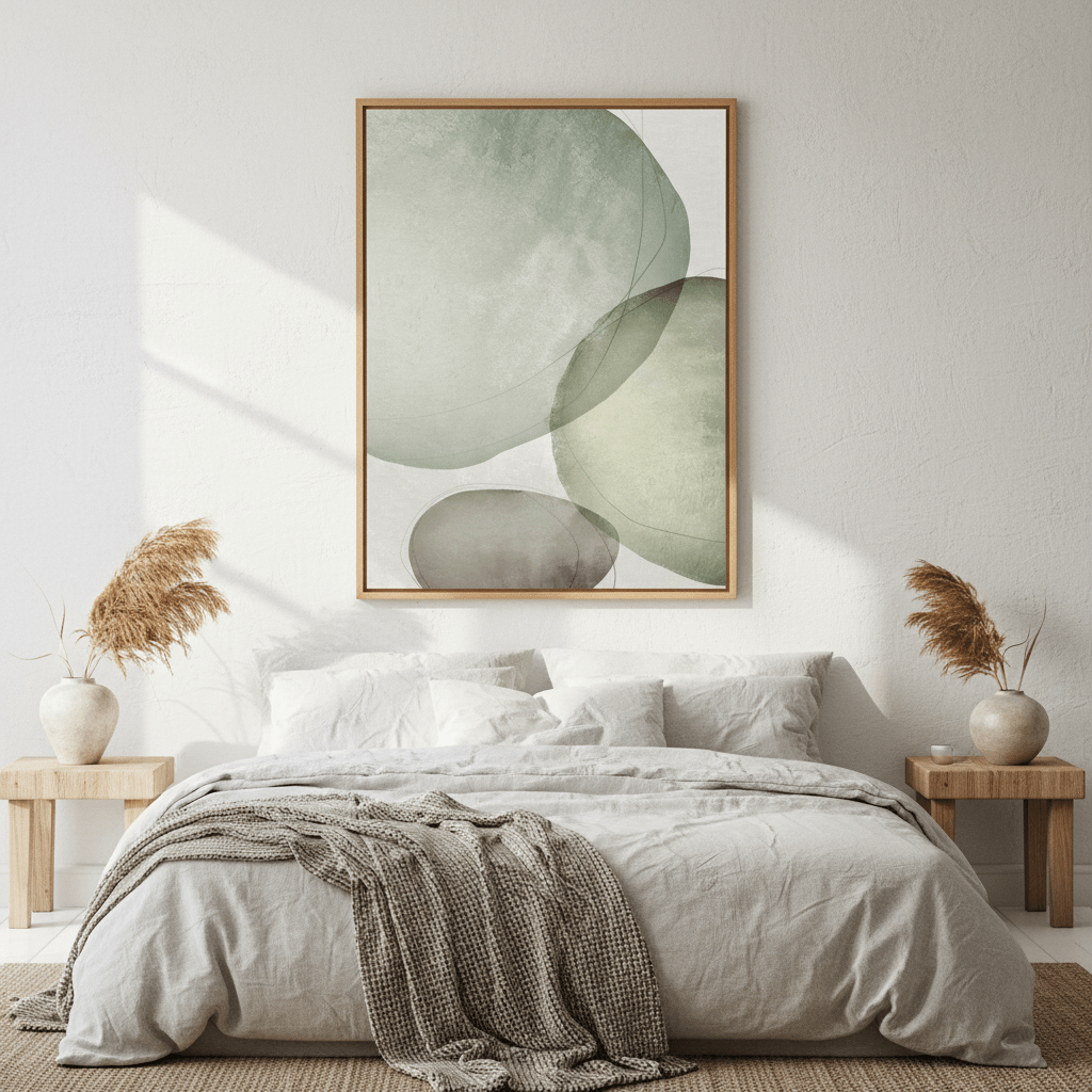 Sage Green Circles by Deer Muskeeter wall - art - picture - poster