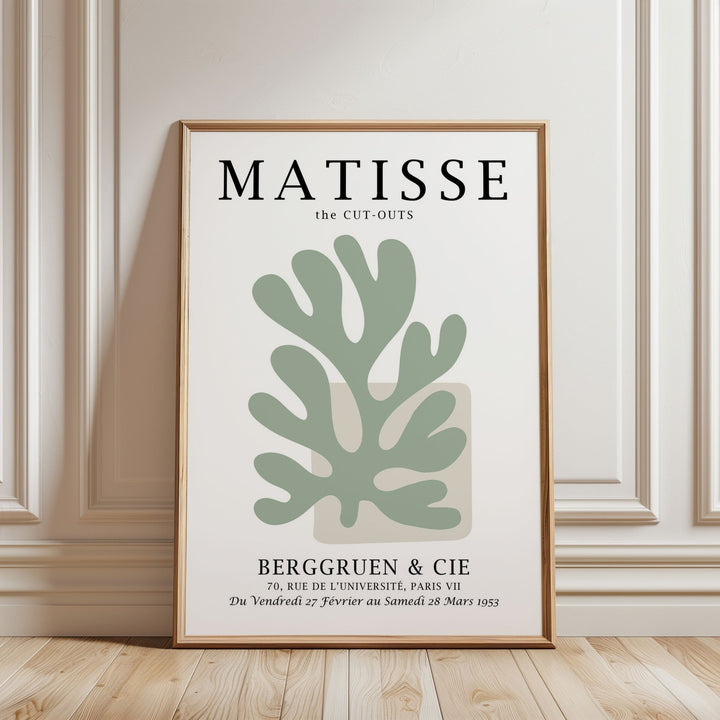 Sage Green Cut Outs Wall Prints by Henri Matisse - Style My Wall