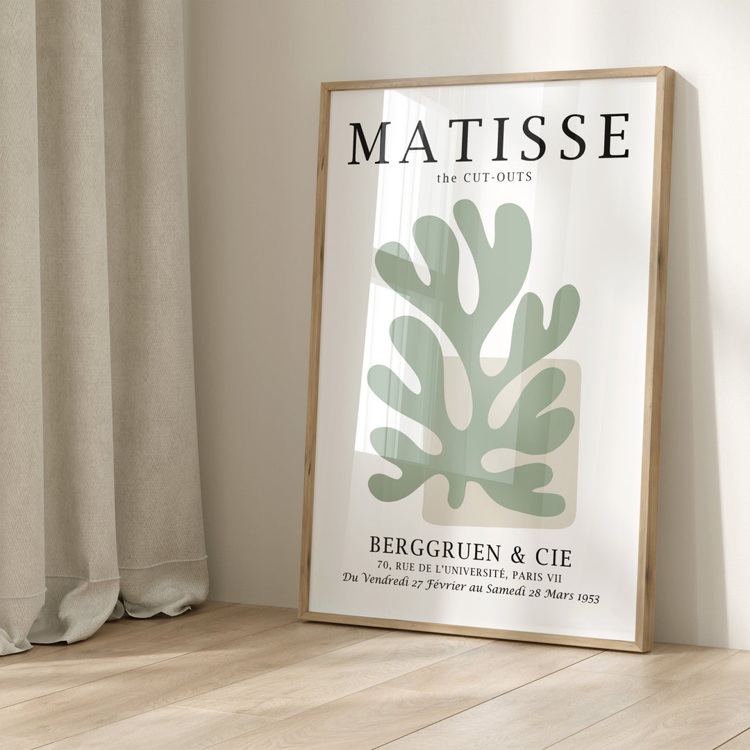 Sage Green Cut Outs Wall Prints by Henri Matisse - Style My Wall