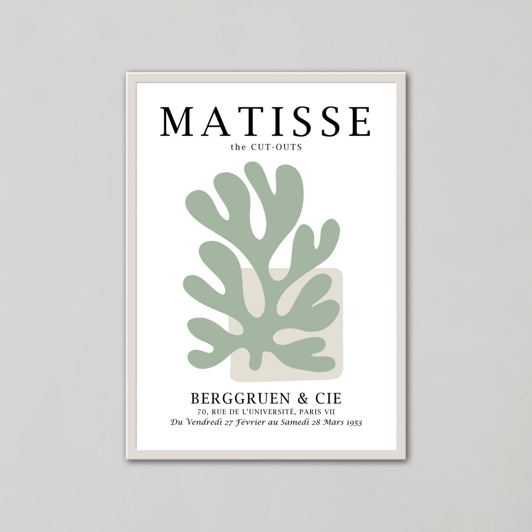 Sage Green Cut Outs Wall Prints by Henri Matisse - Style My Wall