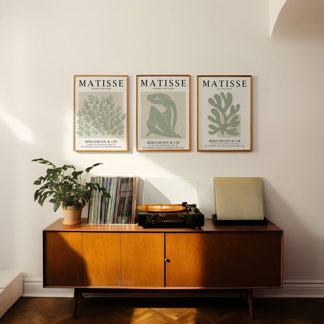 Sage Wall Prints by Henri Matisse - Set of 3 - Style My Wall