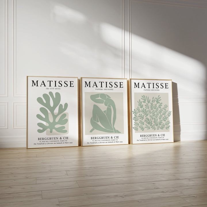 Sage Wall Prints by Henri Matisse - Set of 3 - Style My Wall