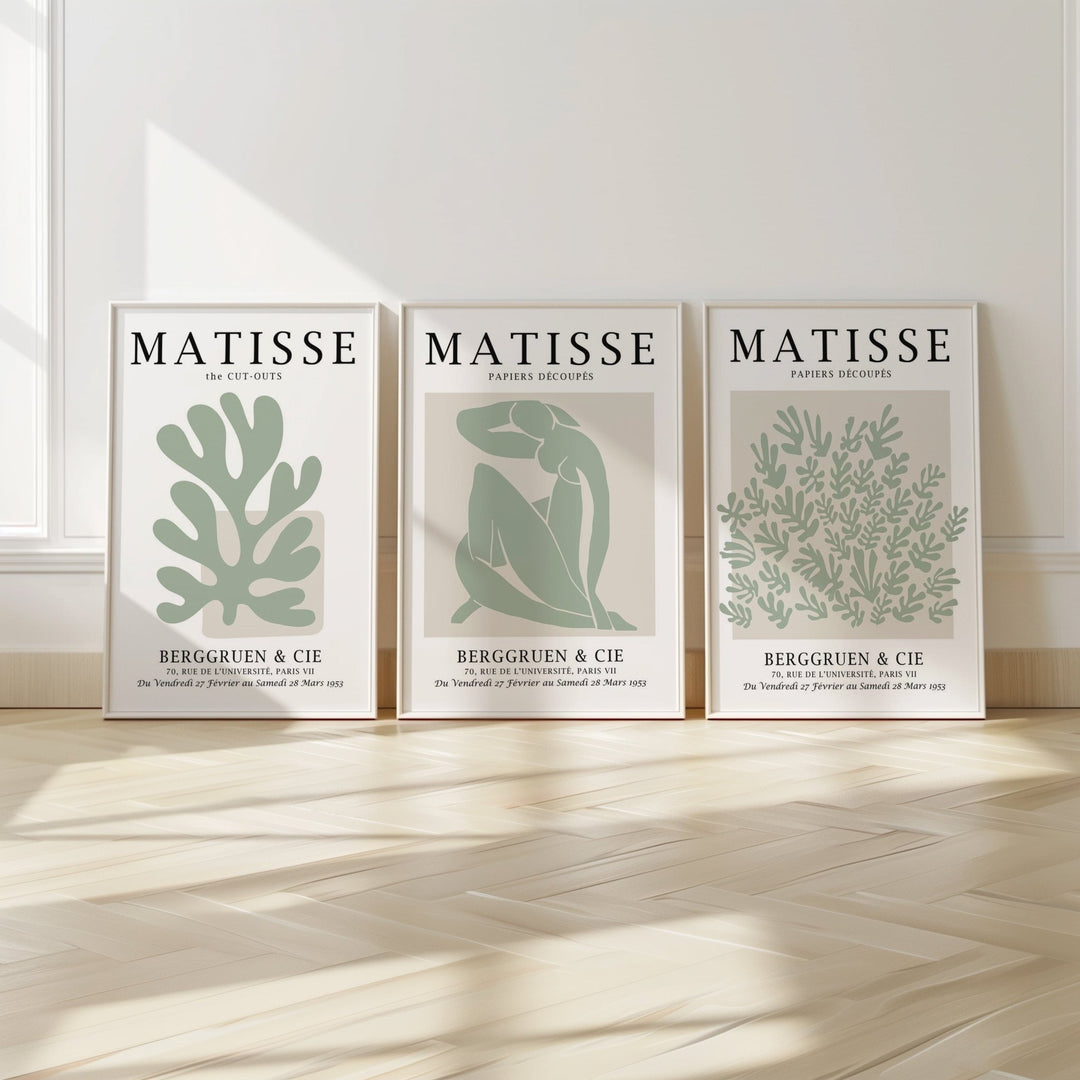 Sage Wall Prints by Henri Matisse - Set of 3 - Style My Wall