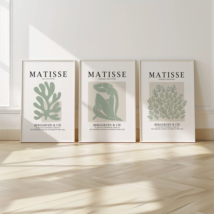 Sage Wall Prints by Henri Matisse - Set of 3 - Style My Wall