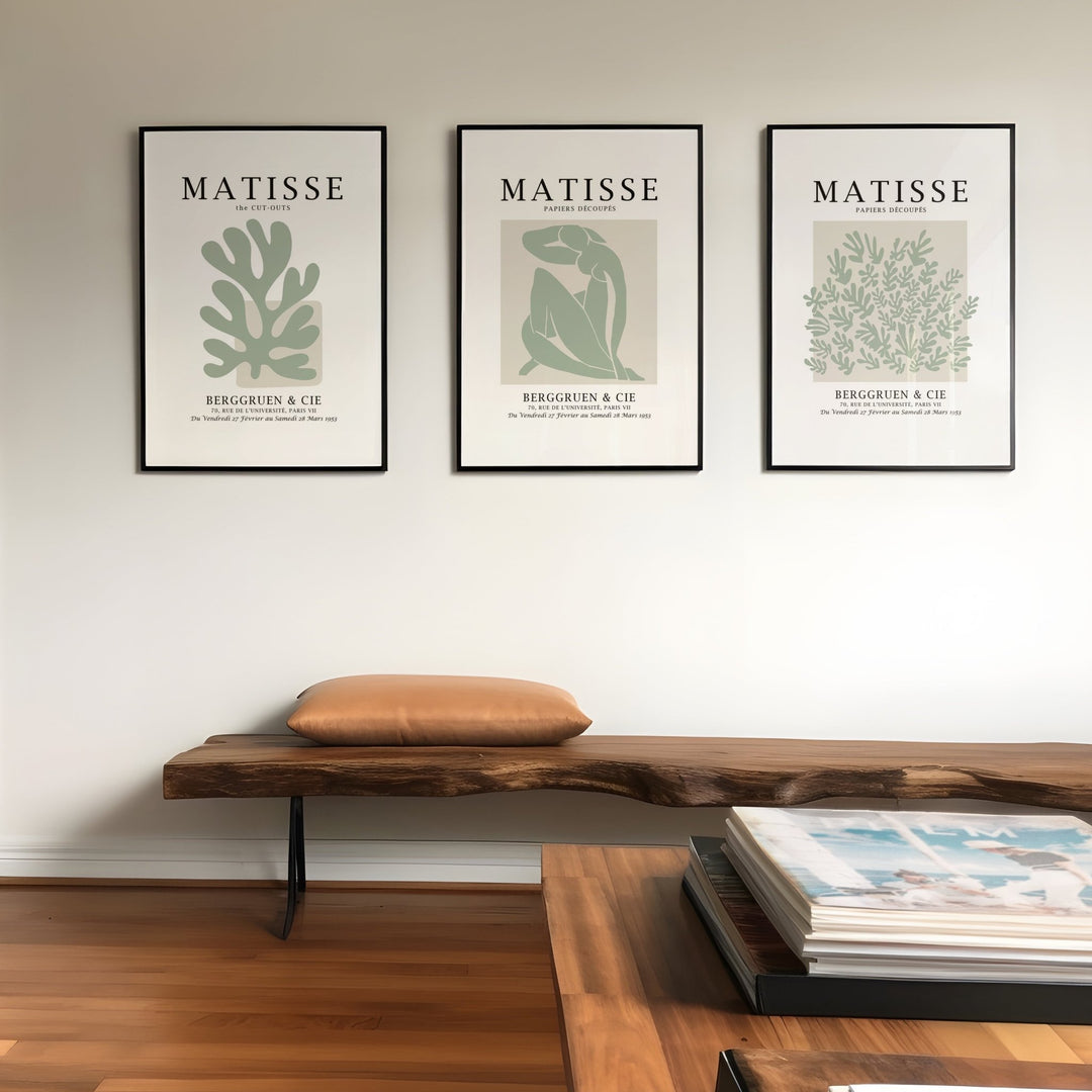 Sage Wall Prints by Henri Matisse - Set of 3 - Style My Wall