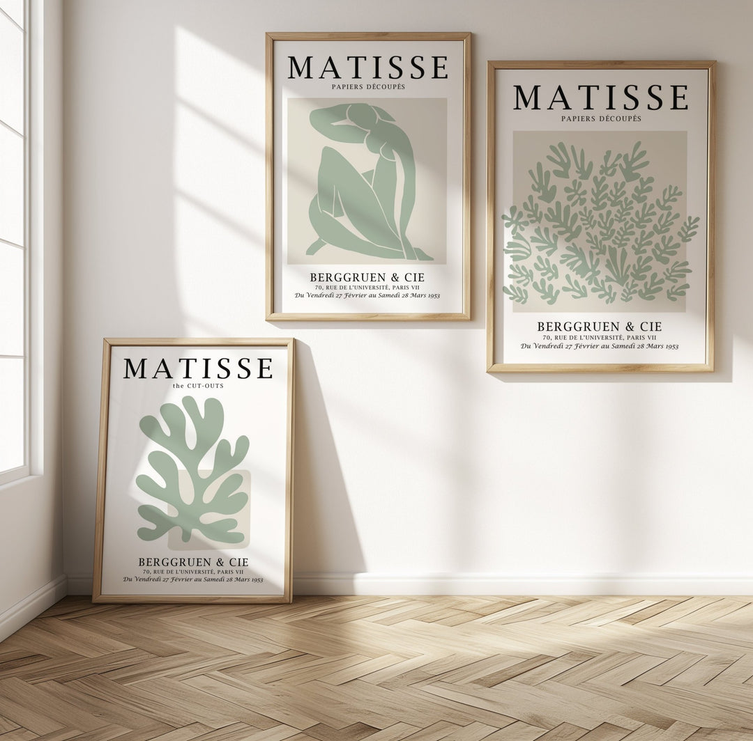 Sage Wall Prints by Henri Matisse - Set of 3 - Style My Wall