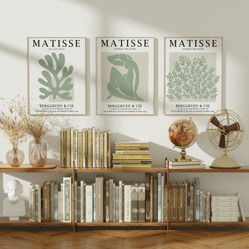 Sage Wall Prints by Henri Matisse - Set of 3 - Style My Wall