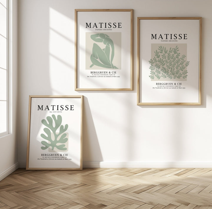 Sage Wall Prints by Henri Matisse - Set of 3 - Style My Wall