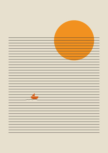 sailing print ,frame